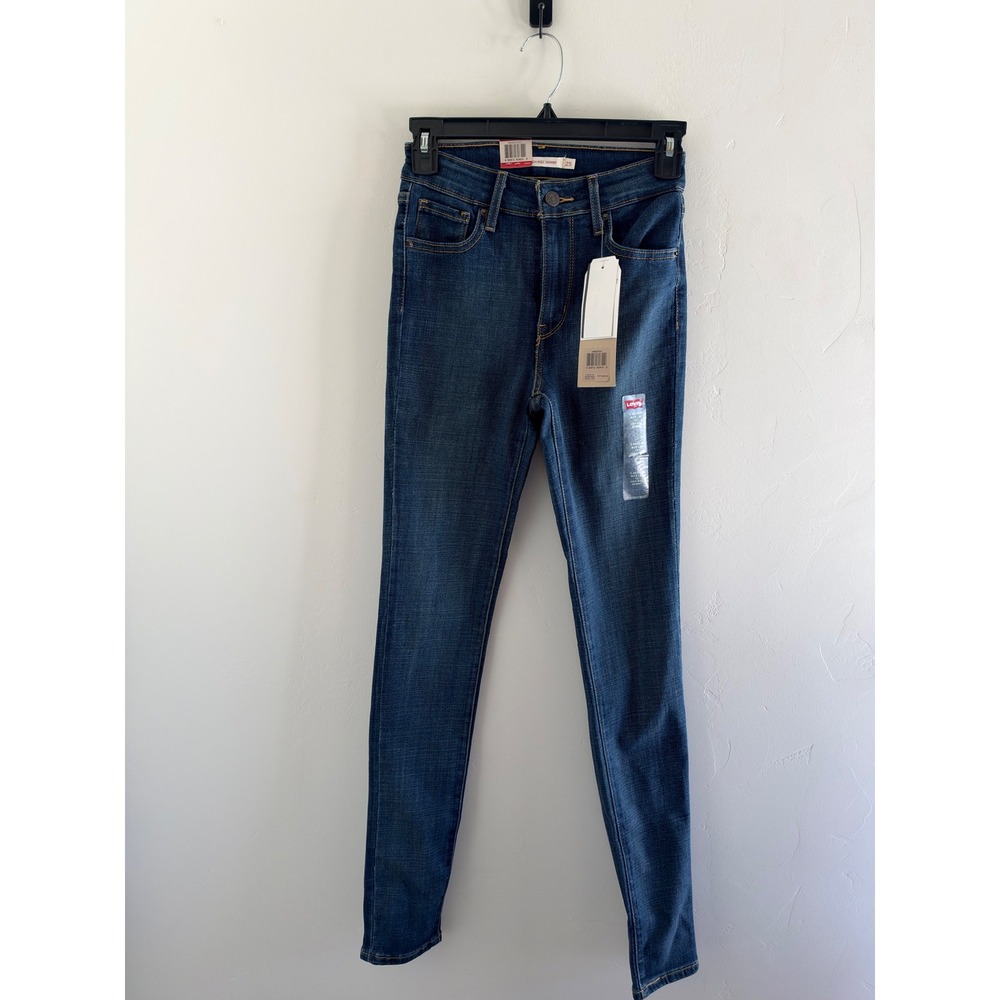 Levis 721 High Rise Skinny Jeans Dark Wash Denim W25 L30 188820047